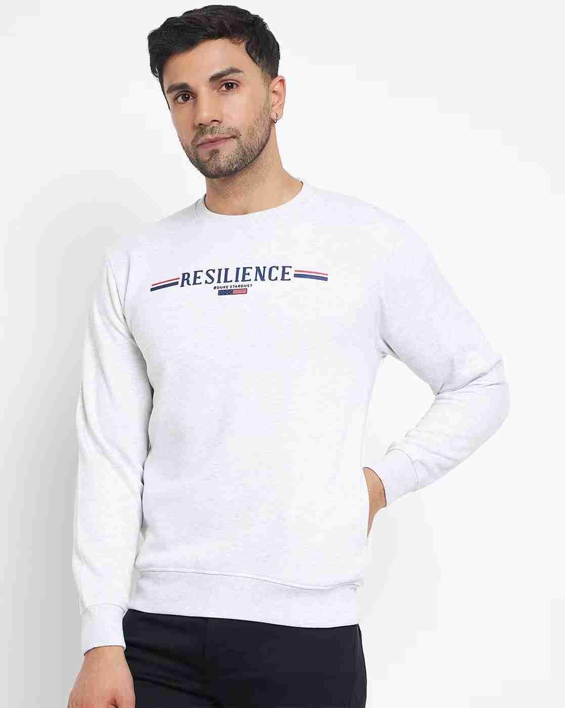 DUKE | Men Typographic Print Crew-Neck Sweatshirt|1