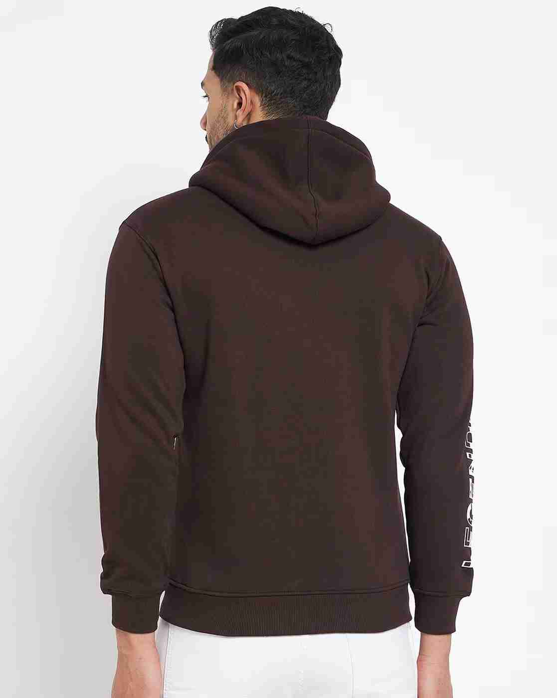 DUKE | Men Typographic Print Slim Fit Zip-Front Hoodie|3