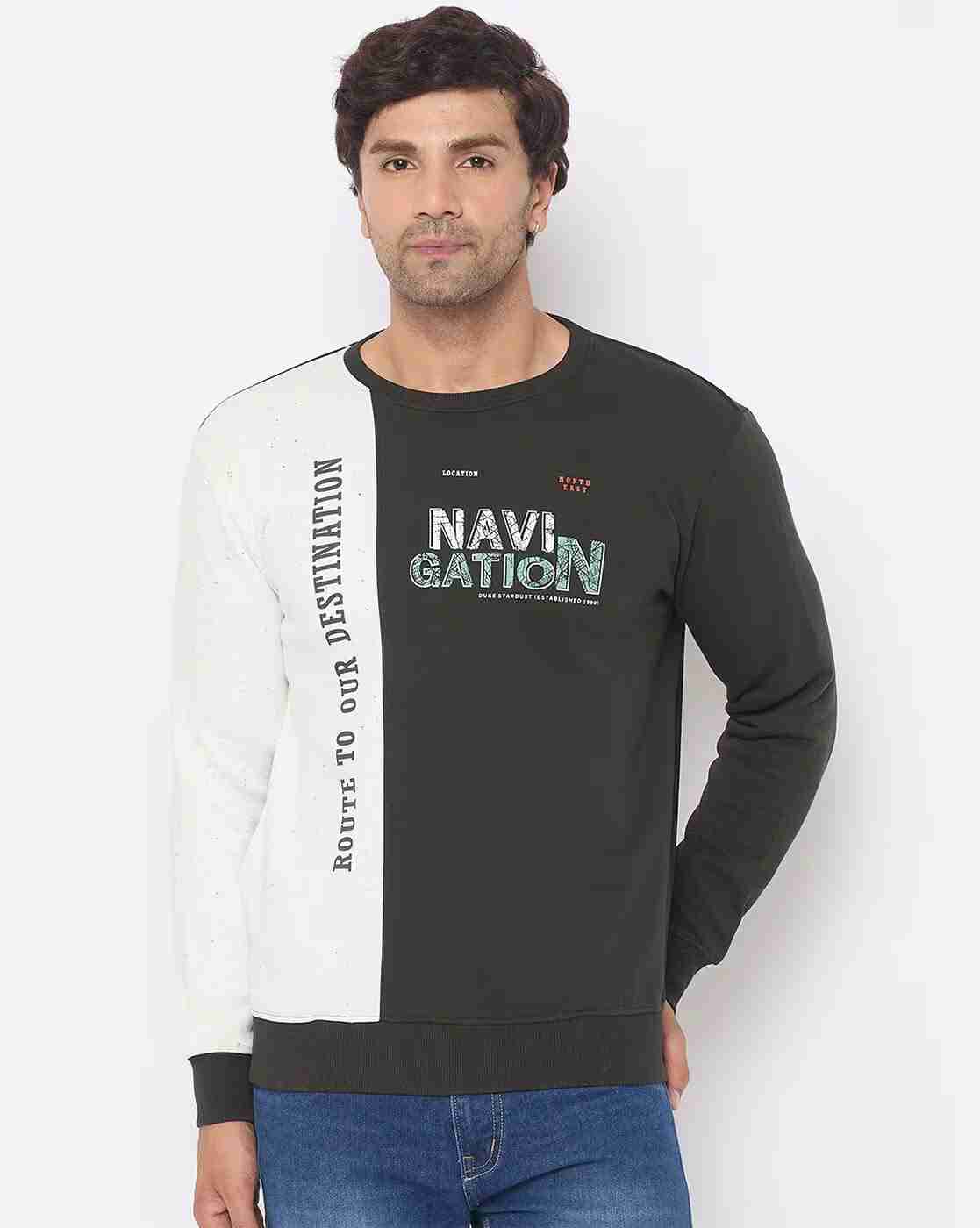 DUKE | Men Colourblock Regular Fit Crew-Neck Sweatshirt|0