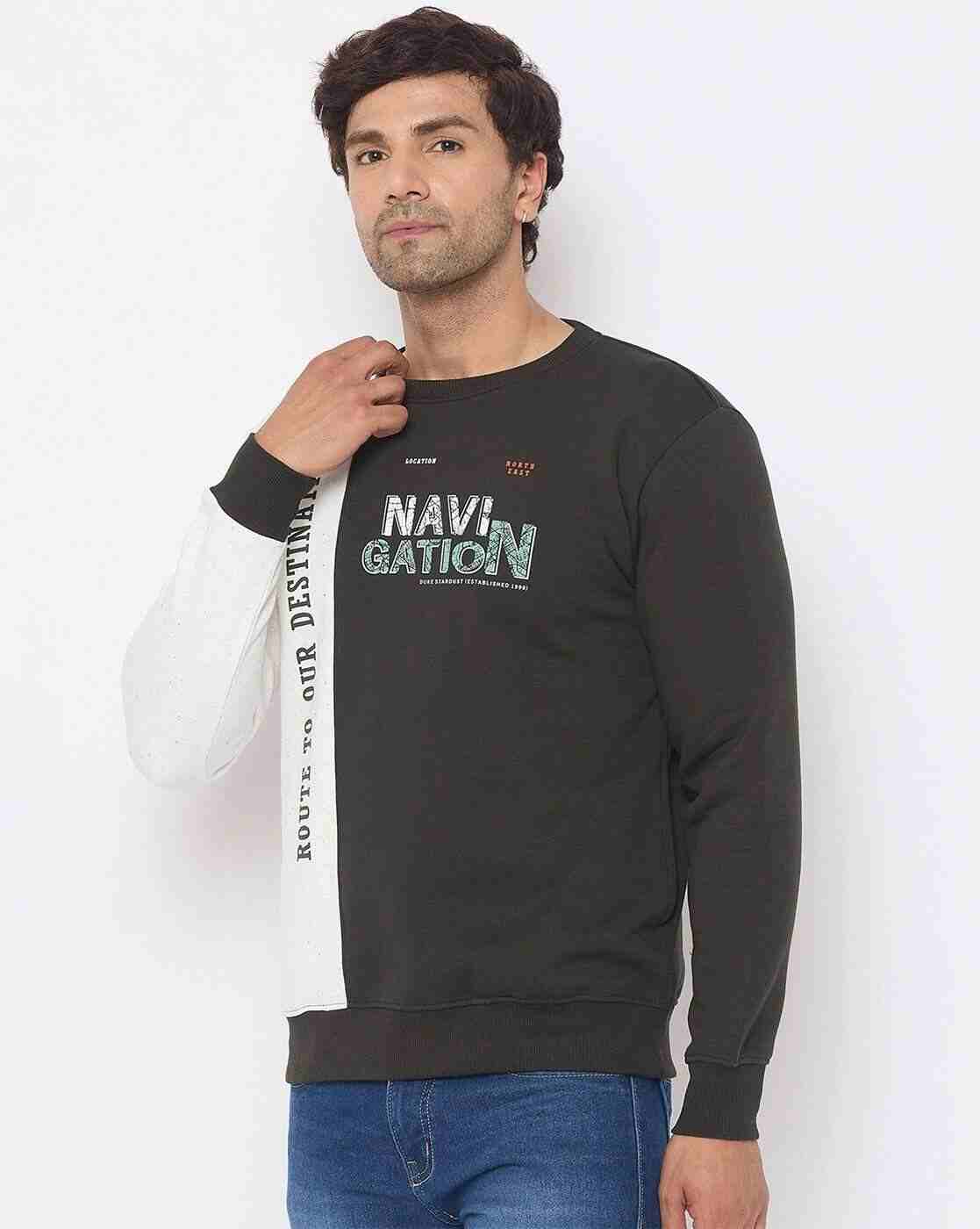 DUKE | Men Colourblock Regular Fit Crew-Neck Sweatshirt|1