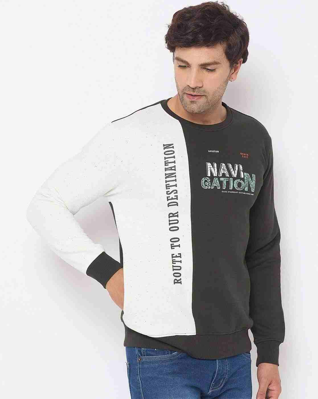 DUKE | Men Colourblock Regular Fit Crew-Neck Sweatshirt|2