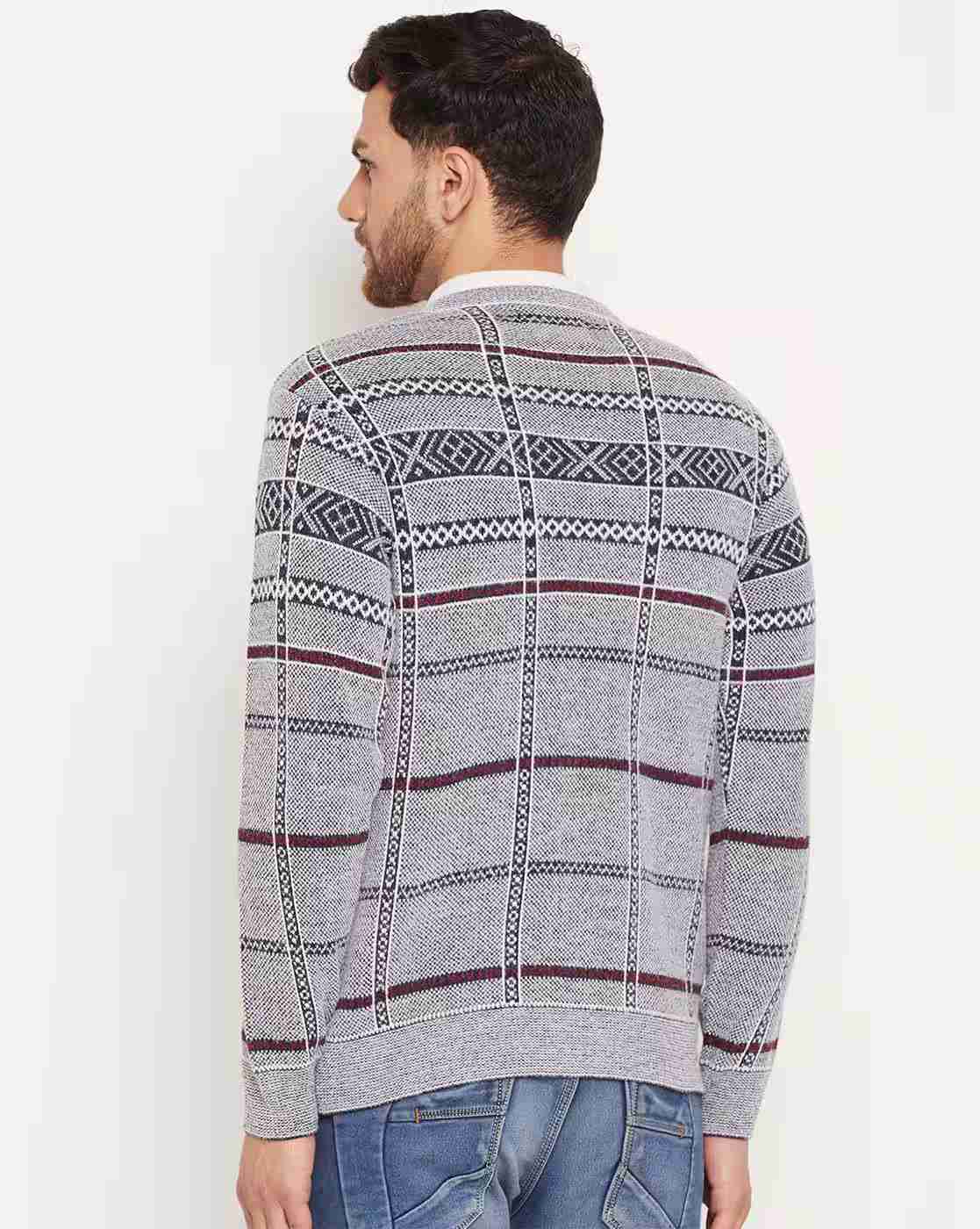 DUKE | Men Pattern Knit Regular Fit Sweater|3