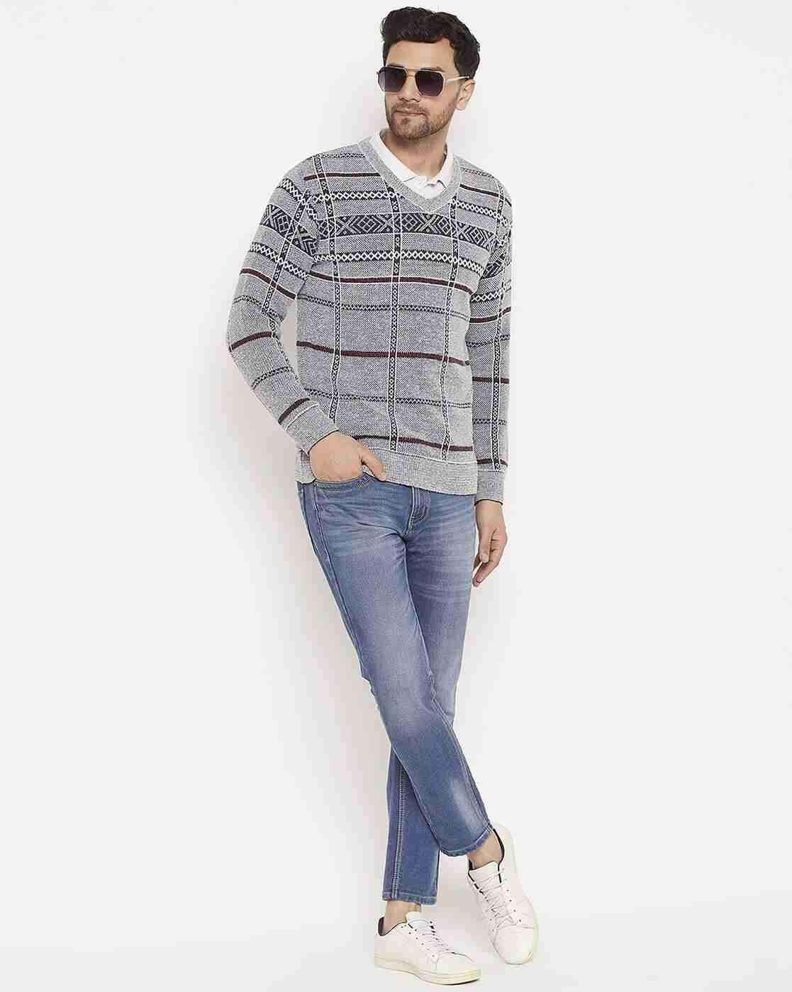 DUKE | Men Pattern Knit Regular Fit Sweater|5