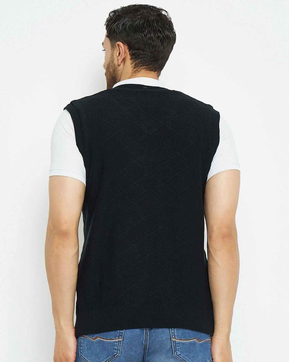 DUKE | Men Stripe-Knit Sleeveless Sweater|5
