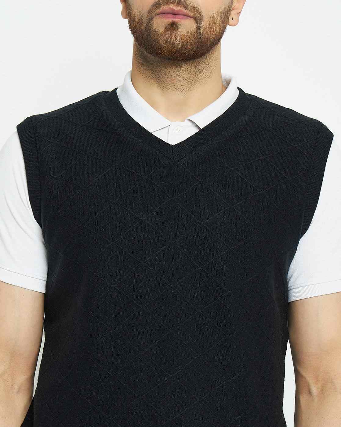 DUKE | Men Stripe-Knit Sleeveless Sweater|8