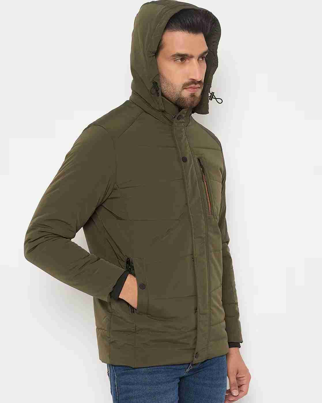 DUKE | Men Regular Fir Zip-Front Puffer Jacket with Detachable Hood|2