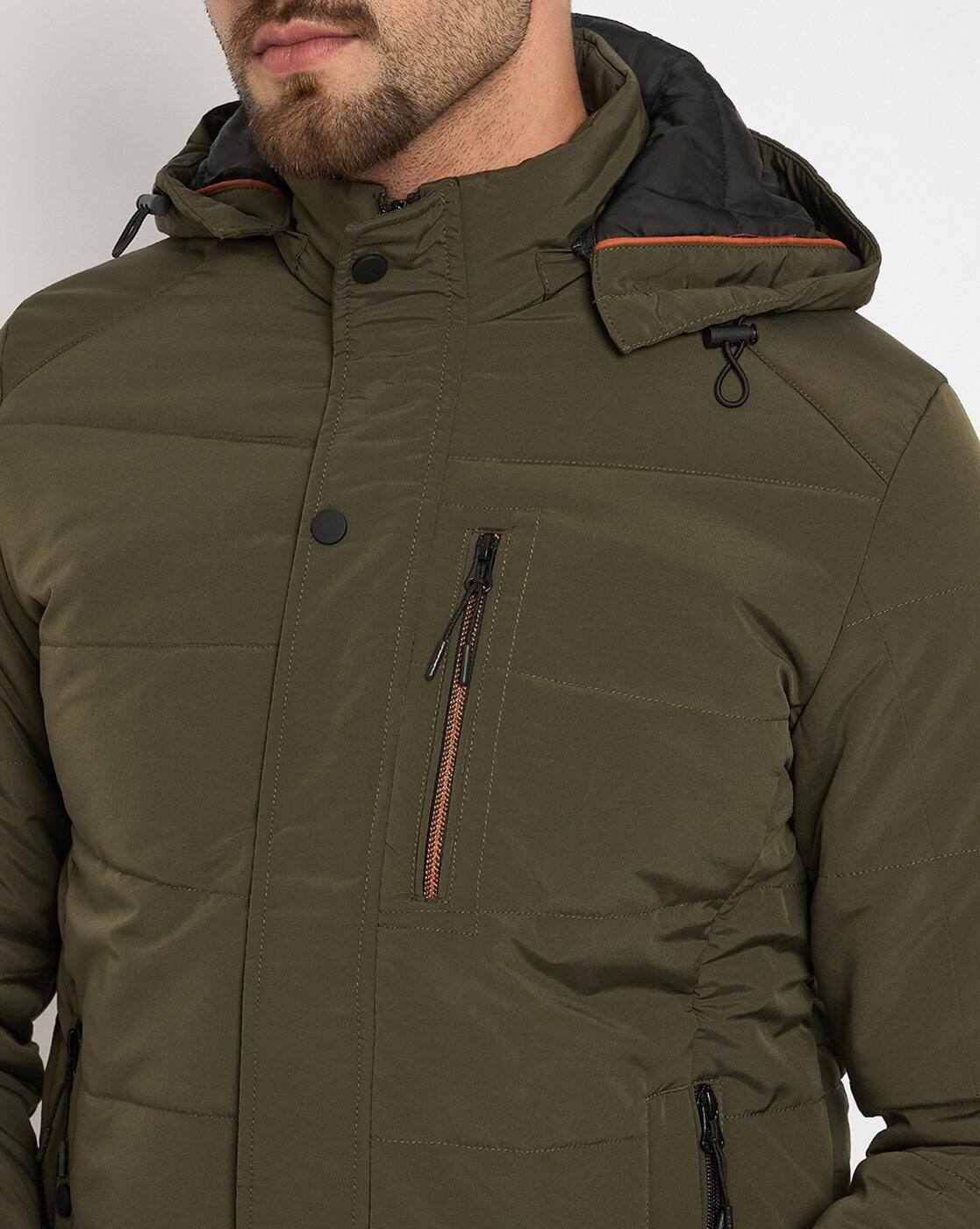 DUKE | Men Regular Fir Zip-Front Puffer Jacket with Detachable Hood|7
