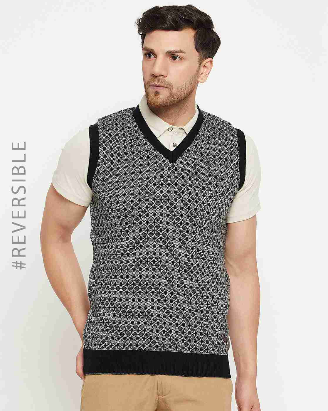 DUKE | Men Geometric Knit Regular Fit Pullover|0