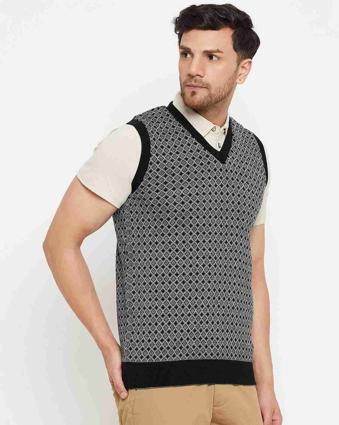 DUKE | Men Geometric Knit Regular Fit Pullover|3