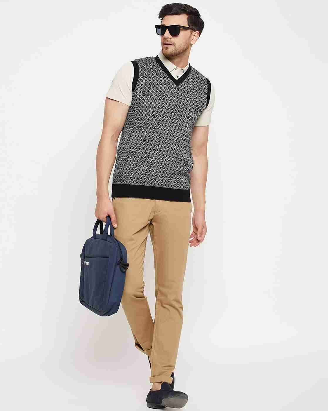 DUKE | Men Geometric Knit Regular Fit Pullover|6