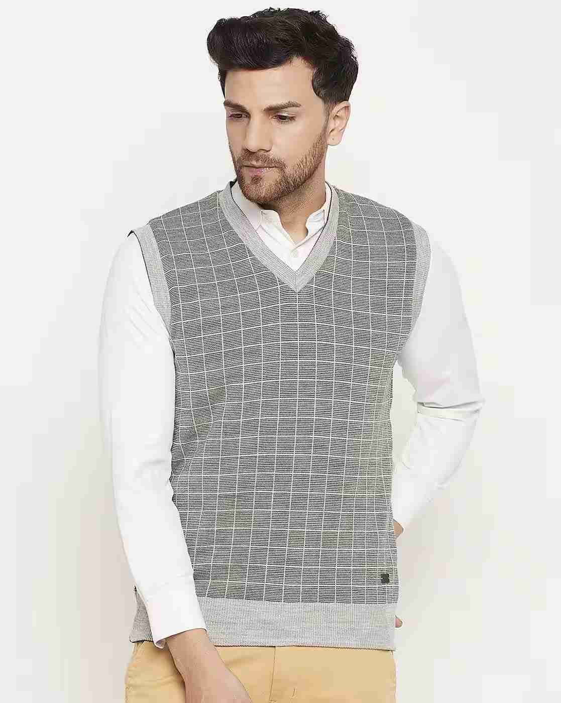 DUKE | Men Geometric Knit Regular Fit Pullover|1