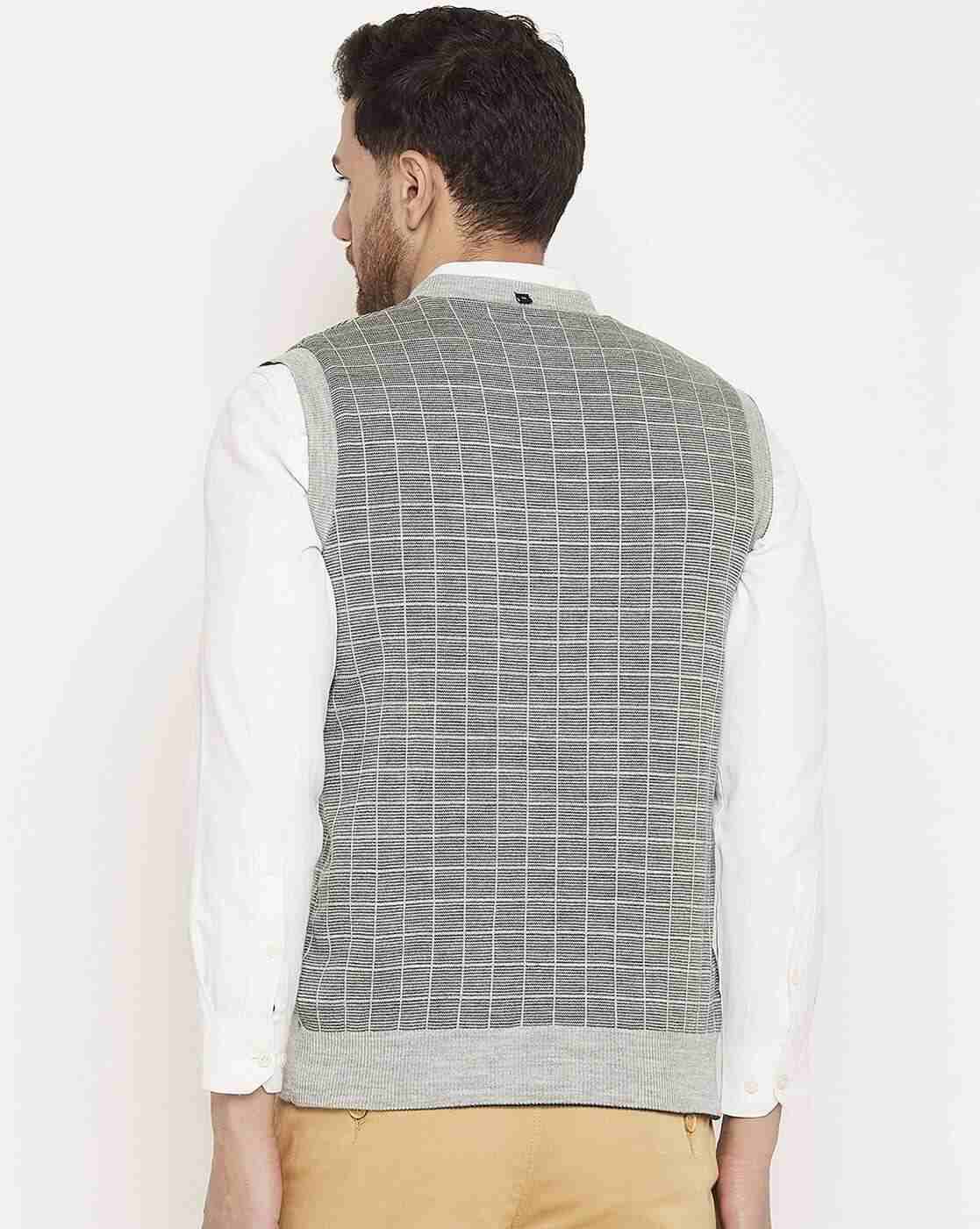 DUKE | Men Geometric Knit Regular Fit Pullover|5