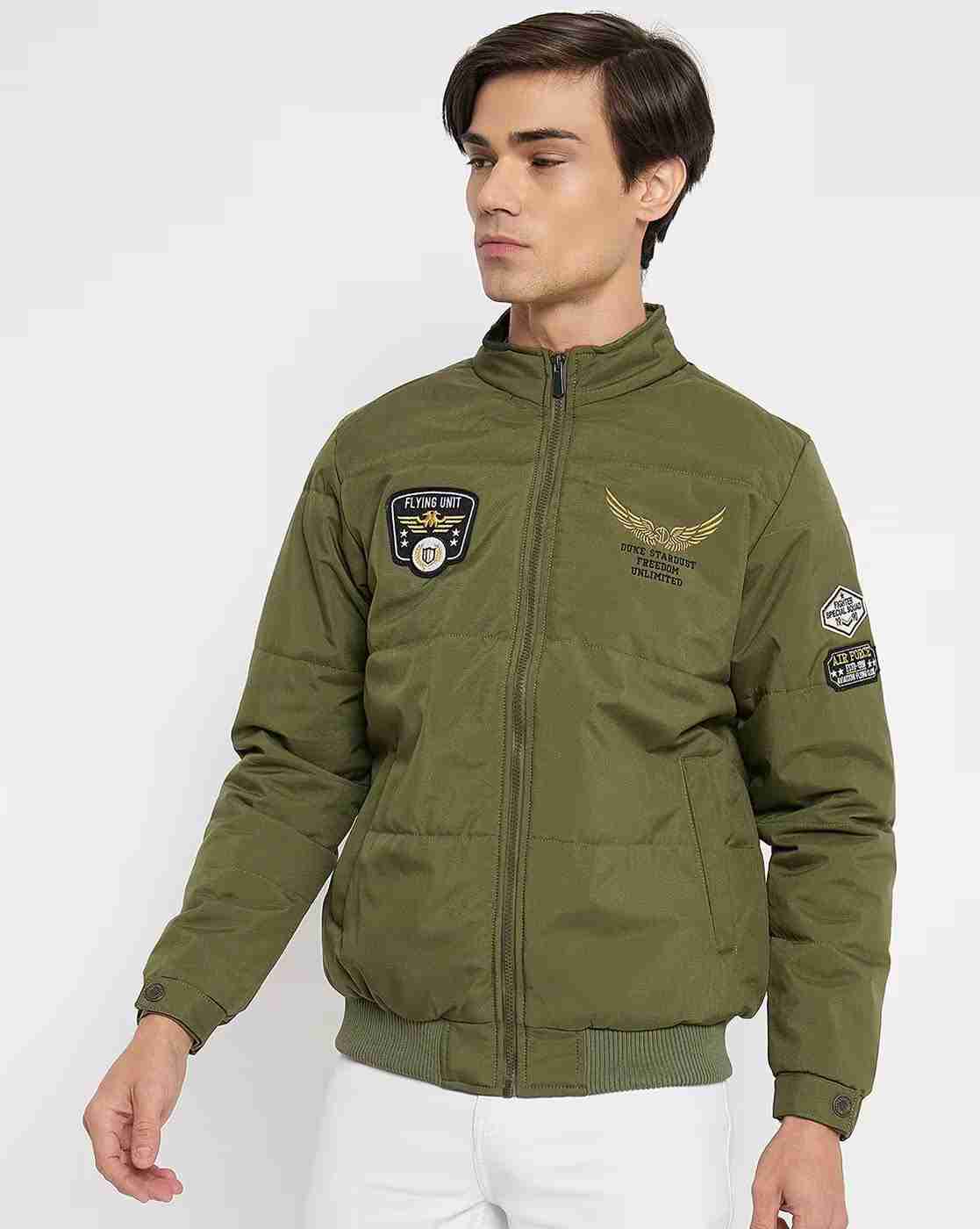 DUKE | Men Embroidered Regular Fit Puffer Jacket|1