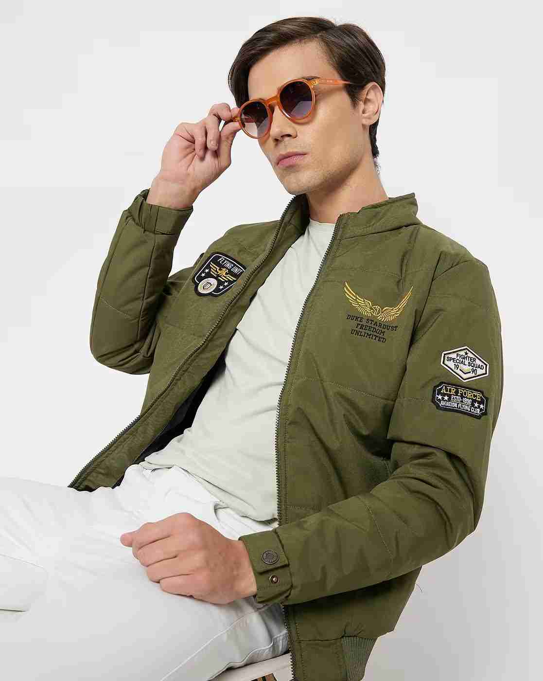 DUKE | Men Embroidered Regular Fit Puffer Jacket|4