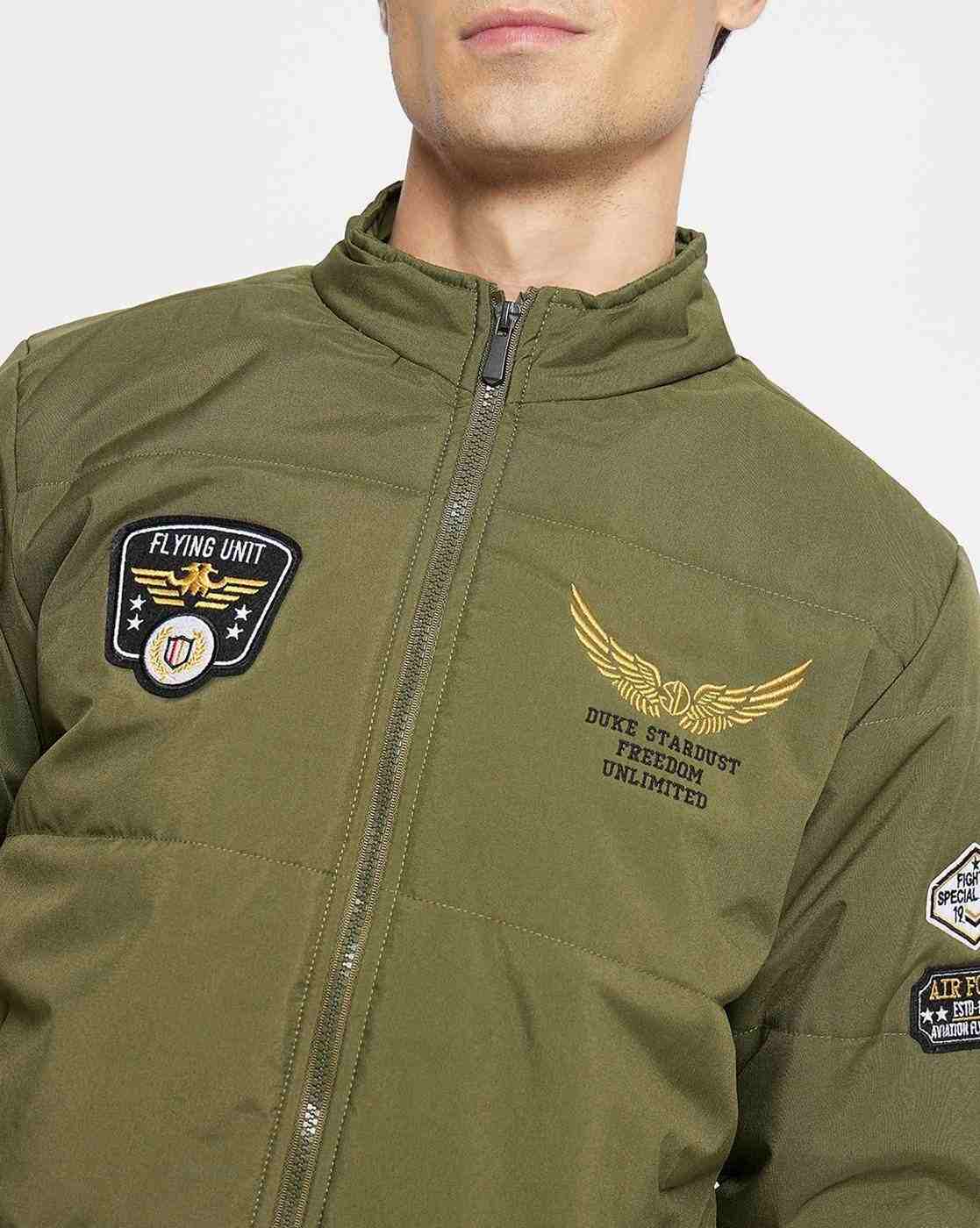DUKE | Men Embroidered Regular Fit Puffer Jacket|6