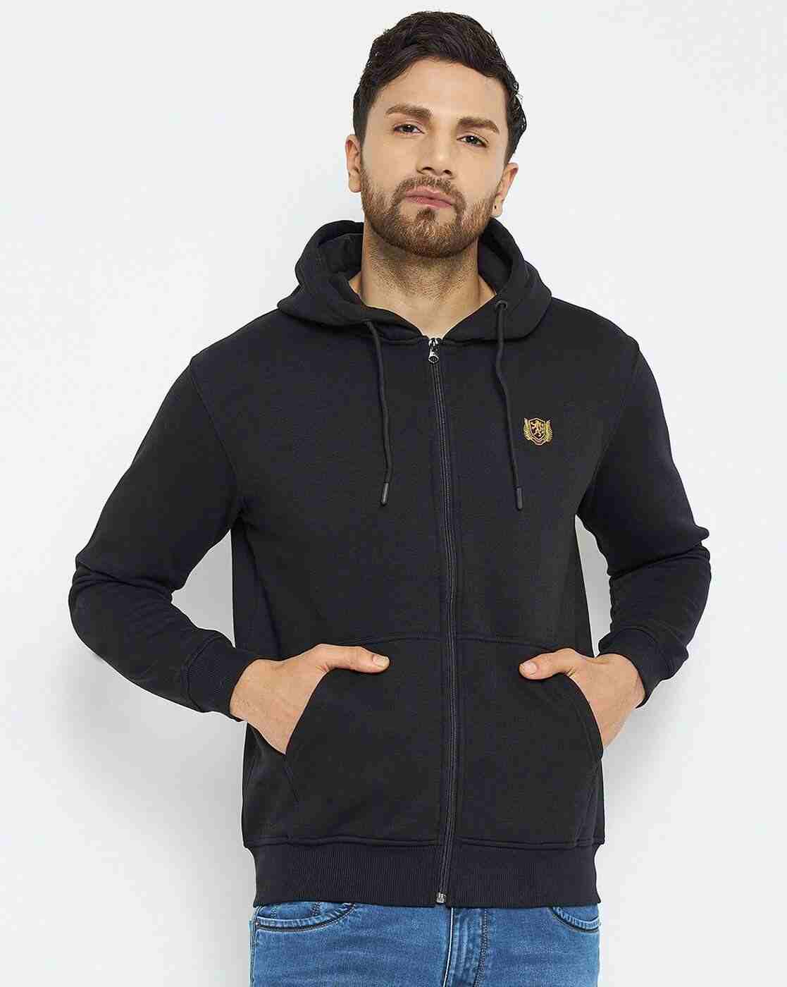 DUKE | Men Slim Fit Hoodie with Split-Kangaroo Pockets|0