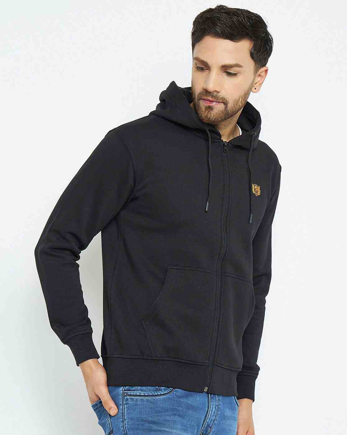 DUKE | Men Slim Fit Hoodie with Split-Kangaroo Pockets|2