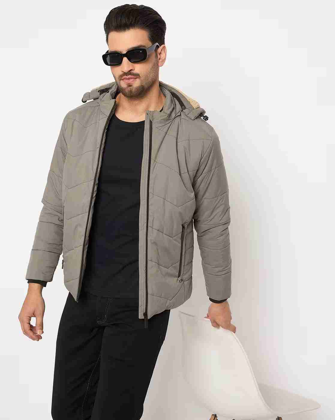DUKE | Men Regular Fir Zip-Front Puffer Jacket with Detachable Hood|5