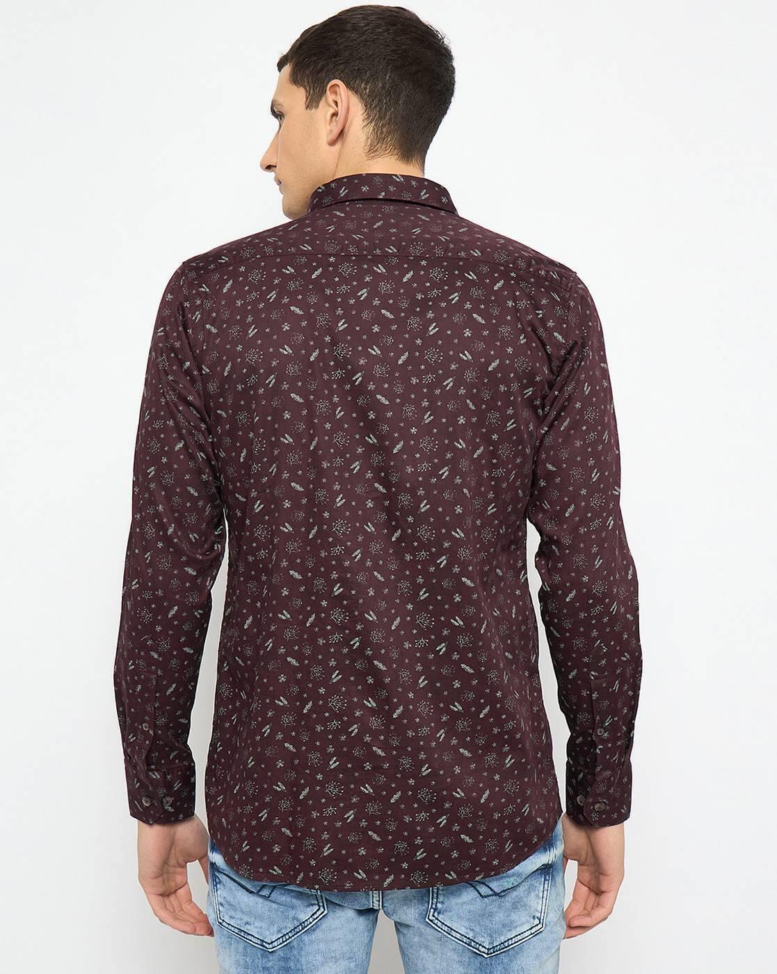 DUKE | Men Micro Print Slim Fit Shirt|3