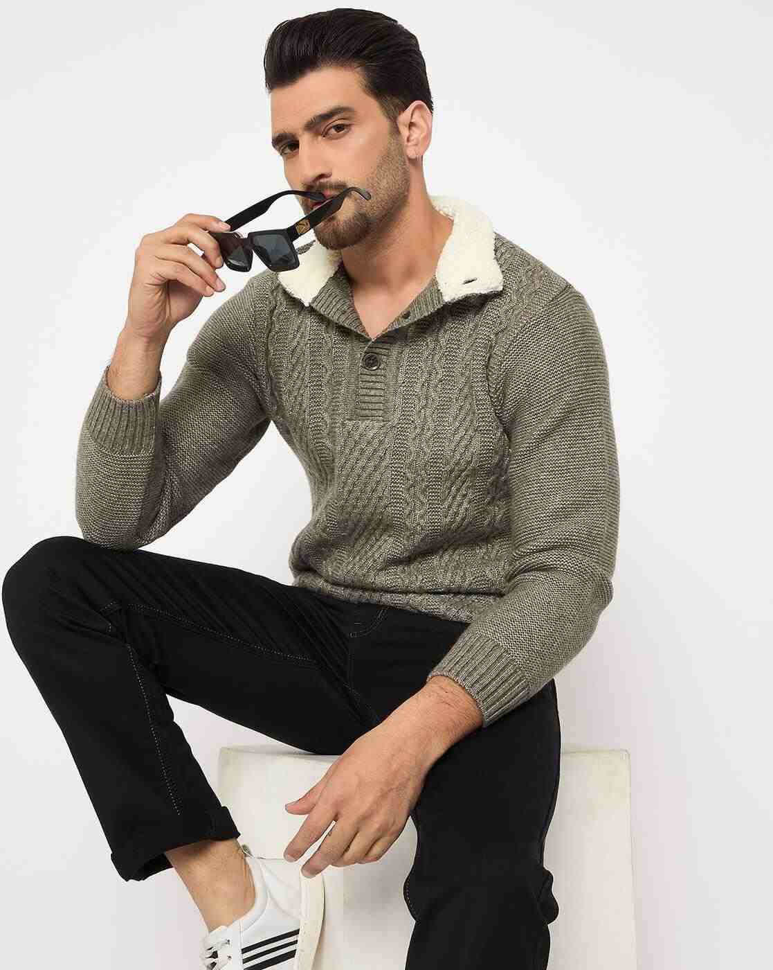 DUKE | Men Cable-Knit Regular Fit Pullover|4