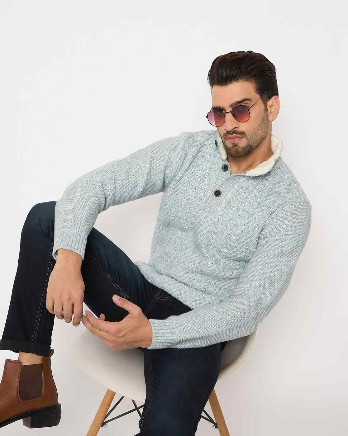 DUKE | Men Cable-Knit Regular Fit Pullover|4