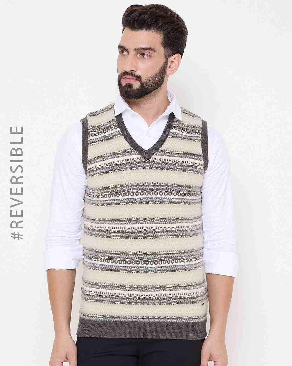 DUKE | Men Knitted Regular Fit Reversible Pullover|0