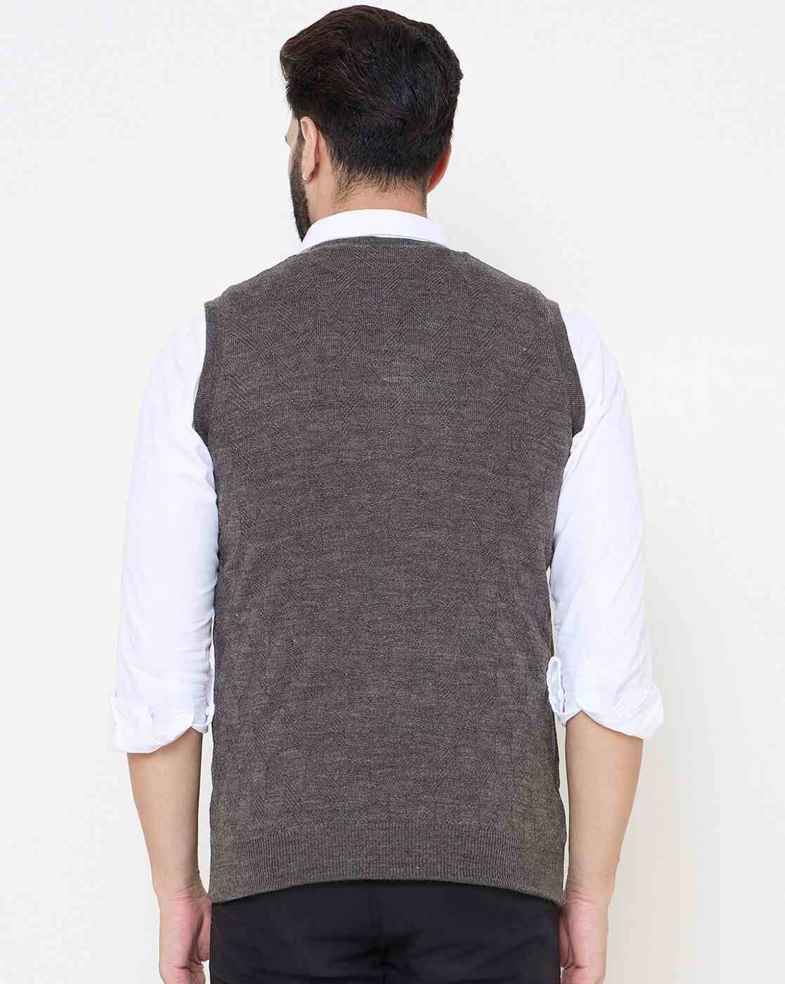 DUKE | Men Knitted Regular Fit Reversible Pullover|5