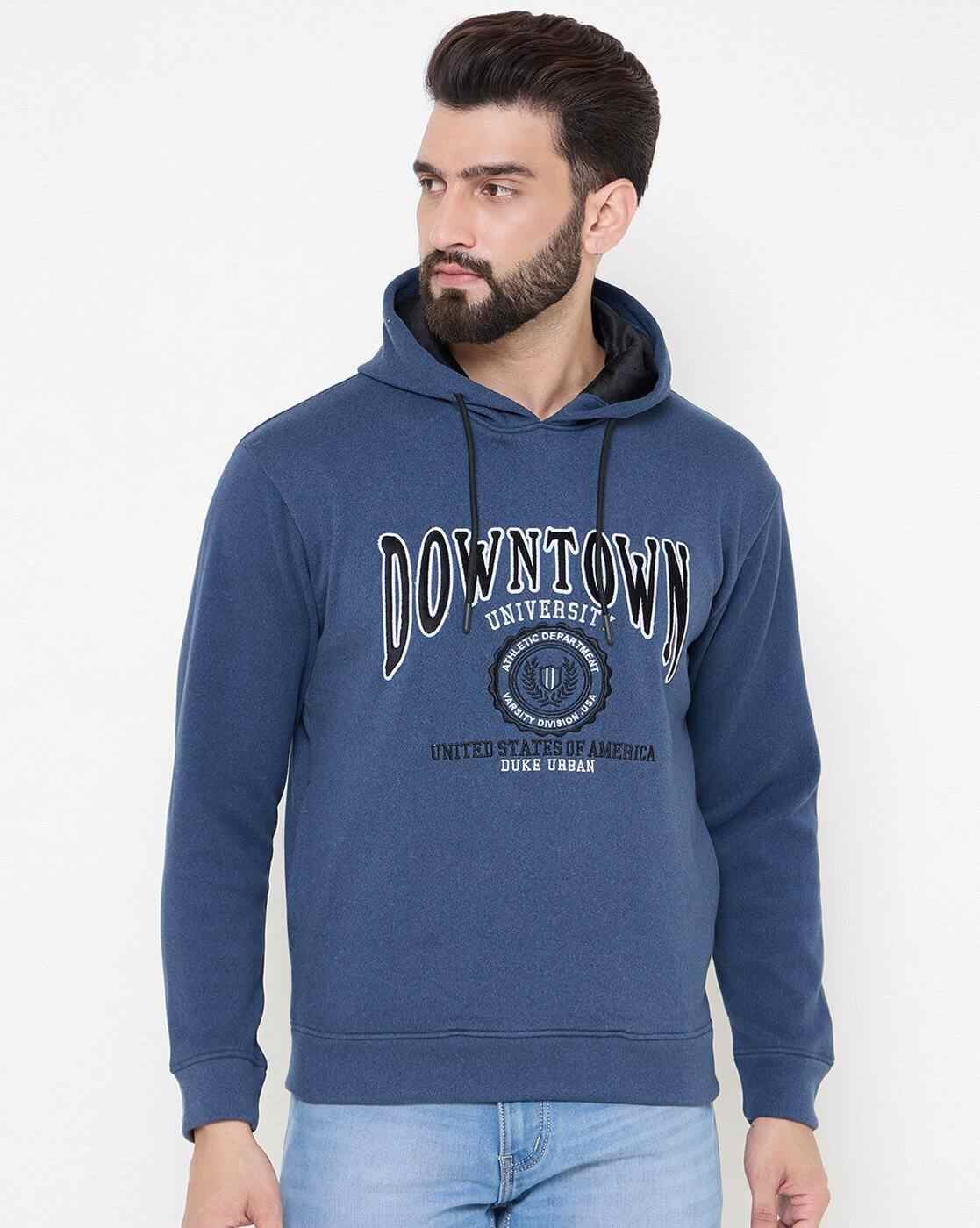 Men Printed Regular Fit Hoodie