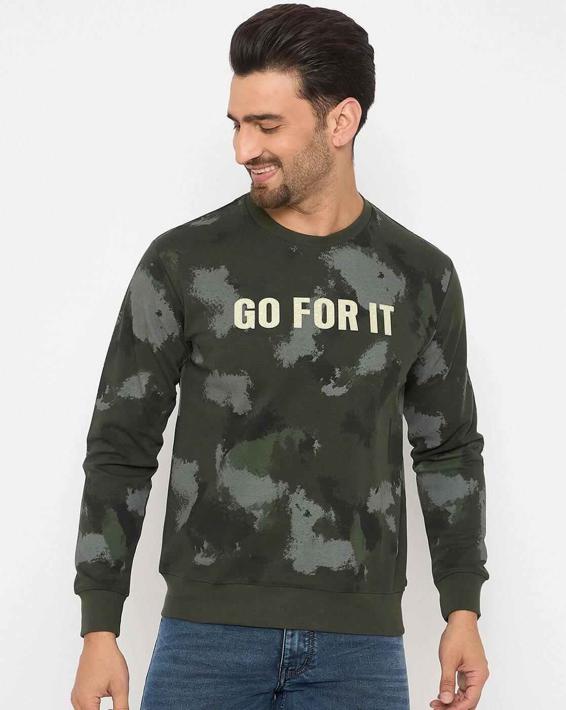 DUKE | Men Typographic Print Regular Fit Pullover|0
