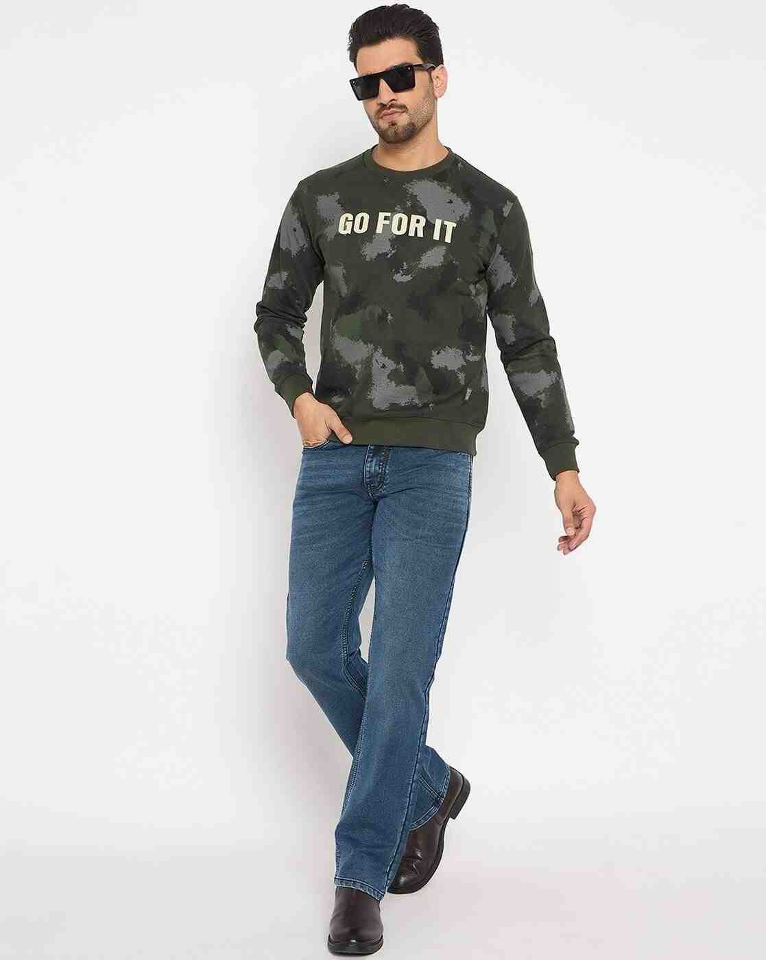 DUKE | Men Typographic Print Regular Fit Pullover|1
