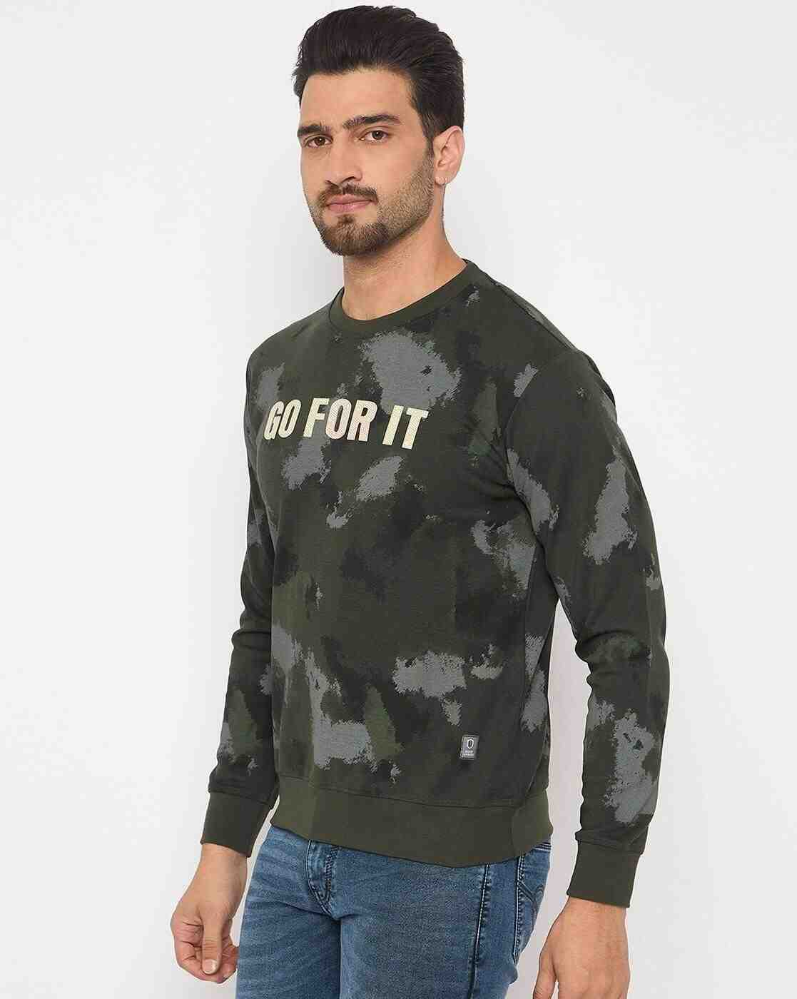 DUKE | Men Typographic Print Regular Fit Pullover|2