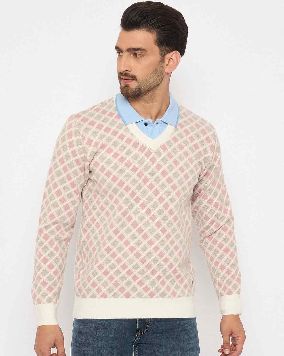 DUKE | Men Checked Regular Fit Pullover|0
