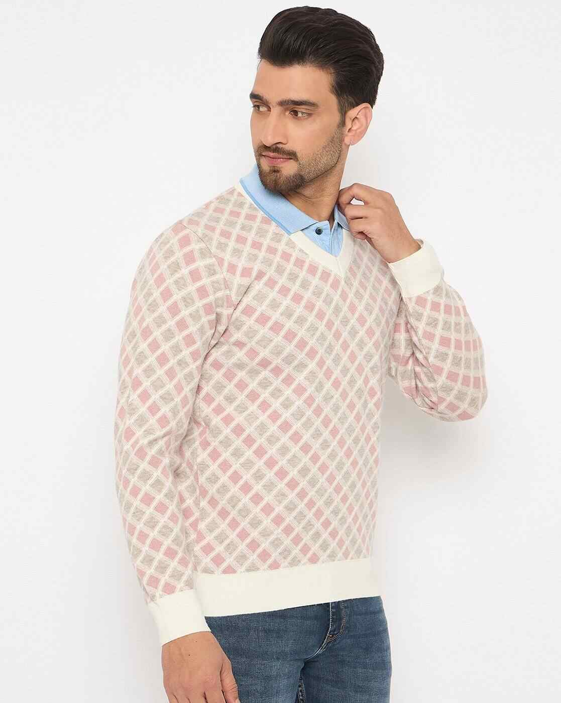 DUKE | Men Checked Regular Fit Pullover|2