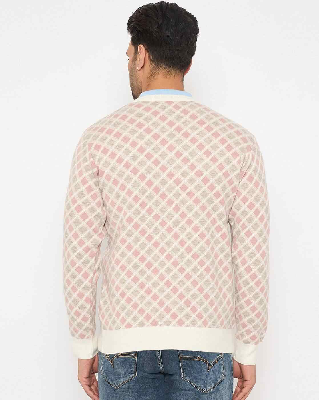 DUKE | Men Checked Regular Fit Pullover|3