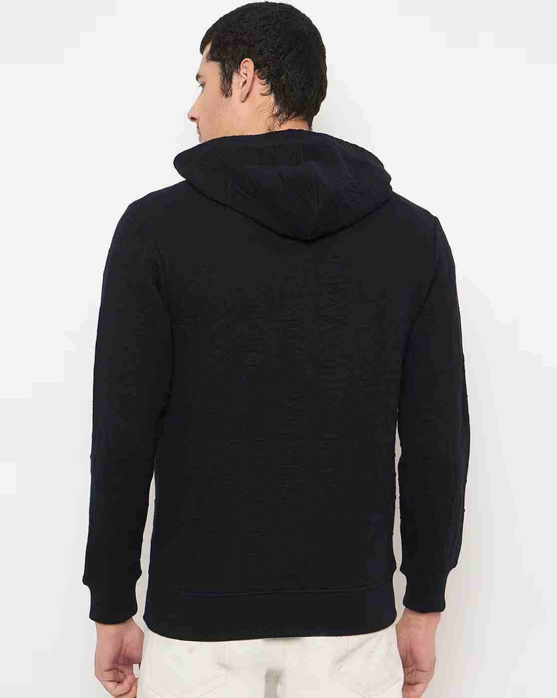 DUKE | Men Typographic Print Slim Fit Zip-Front Hoodie|3
