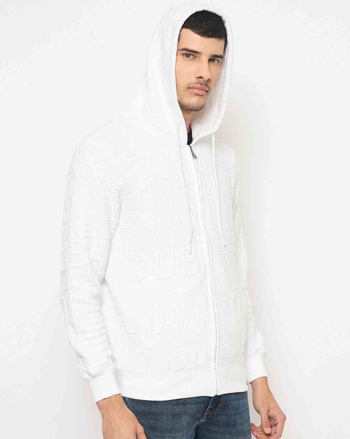 DUKE | Men Typographic Print Slim Fit Zip-Front Hoodie|2