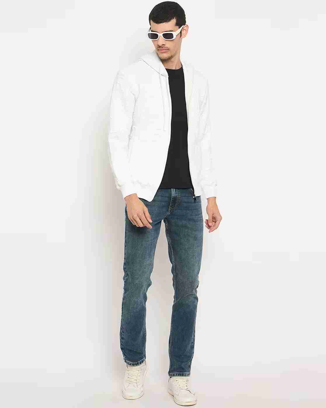 DUKE | Men Typographic Print Slim Fit Zip-Front Hoodie|5