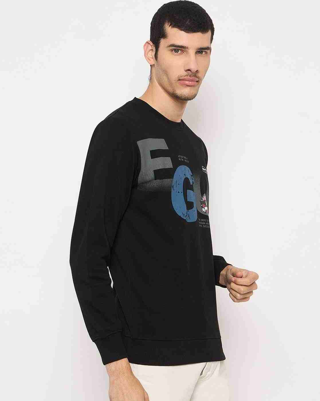 DUKE | Men Typographic Print Regular Fit Crew-Neck Sweatshirt|2
