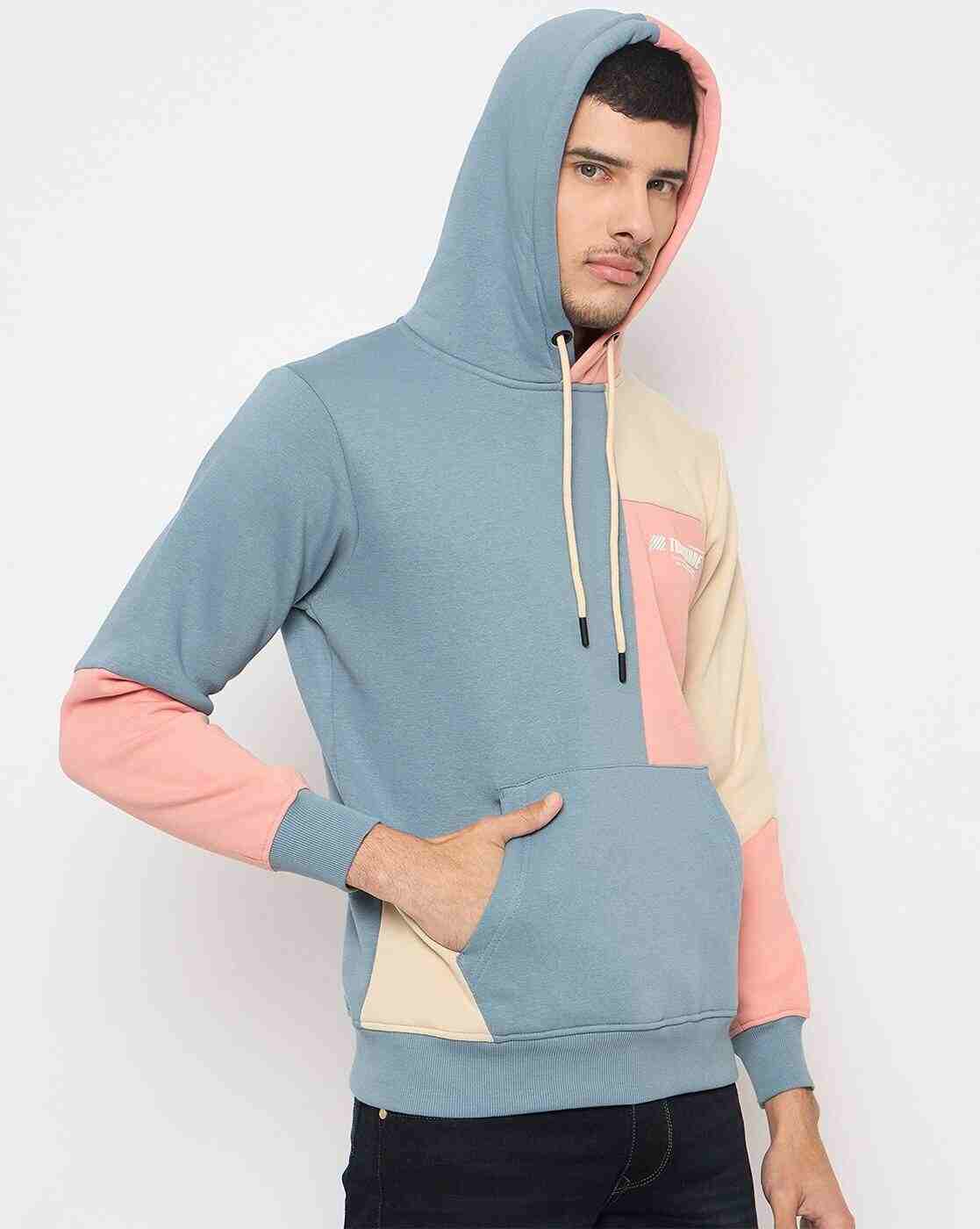 DUKE | Men Colourblock Regular Fit Hoodie with Kangaroo Pocket|2