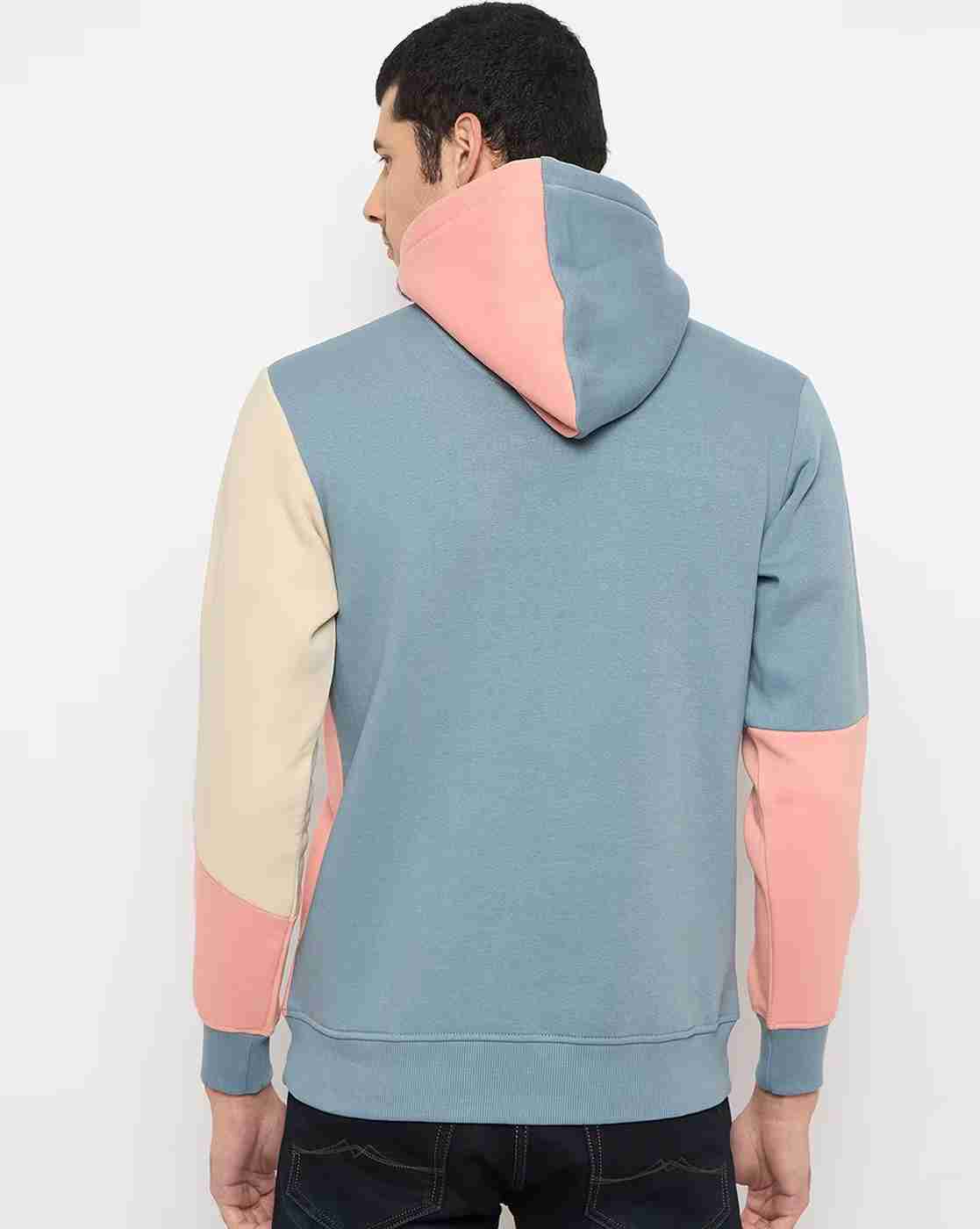 DUKE | Men Colourblock Regular Fit Hoodie with Kangaroo Pocket|3