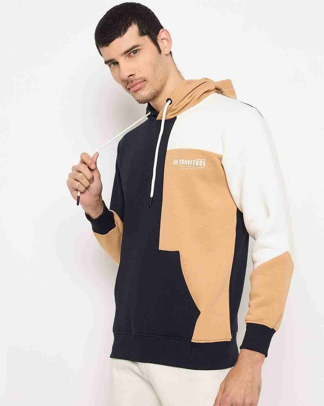 DUKE | Men Colourblock Regular Fit Hoodie with Kangaroo Pocket|1