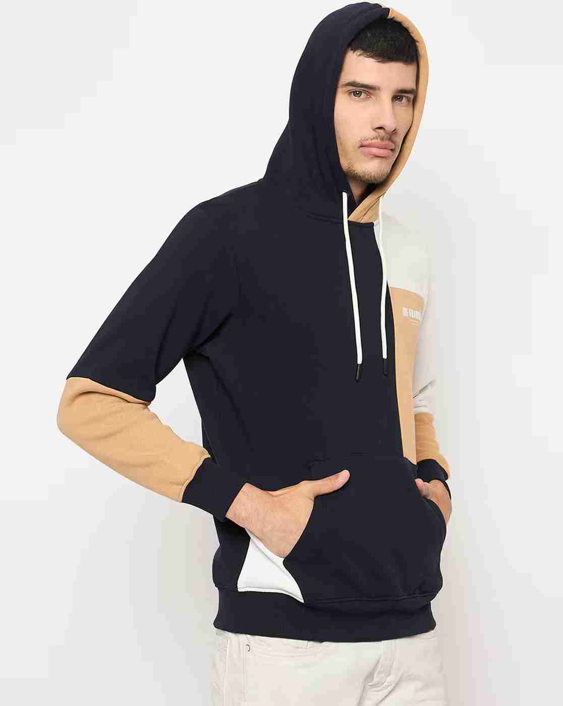 DUKE | Men Colourblock Regular Fit Hoodie with Kangaroo Pocket|2
