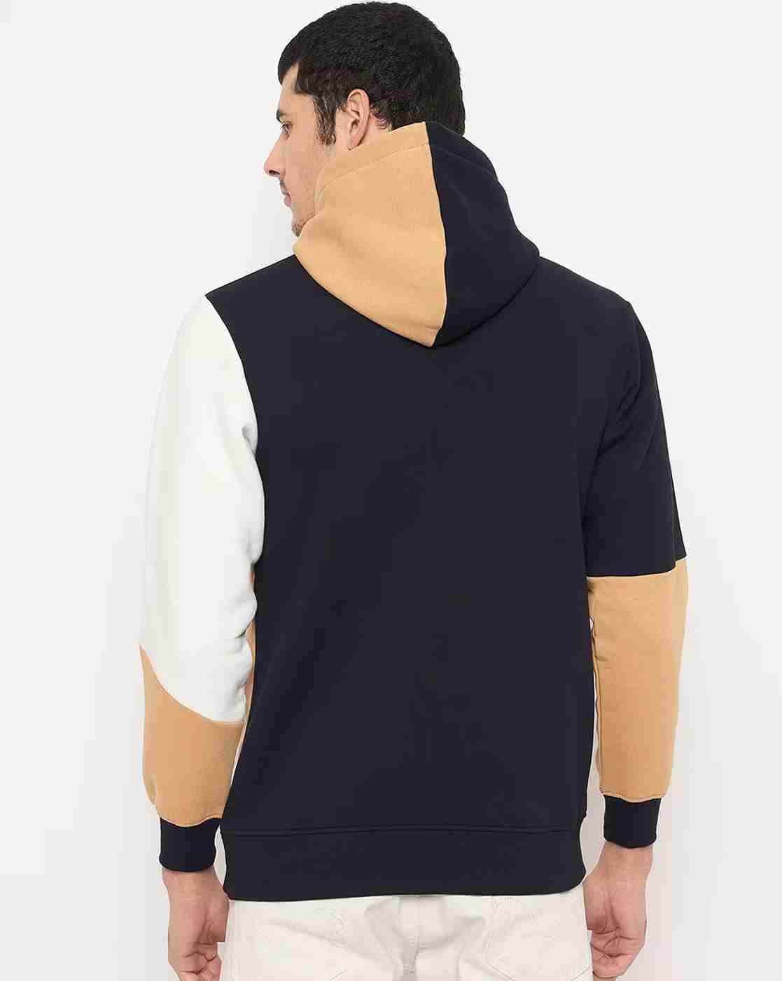 DUKE | Men Colourblock Regular Fit Hoodie with Kangaroo Pocket|3