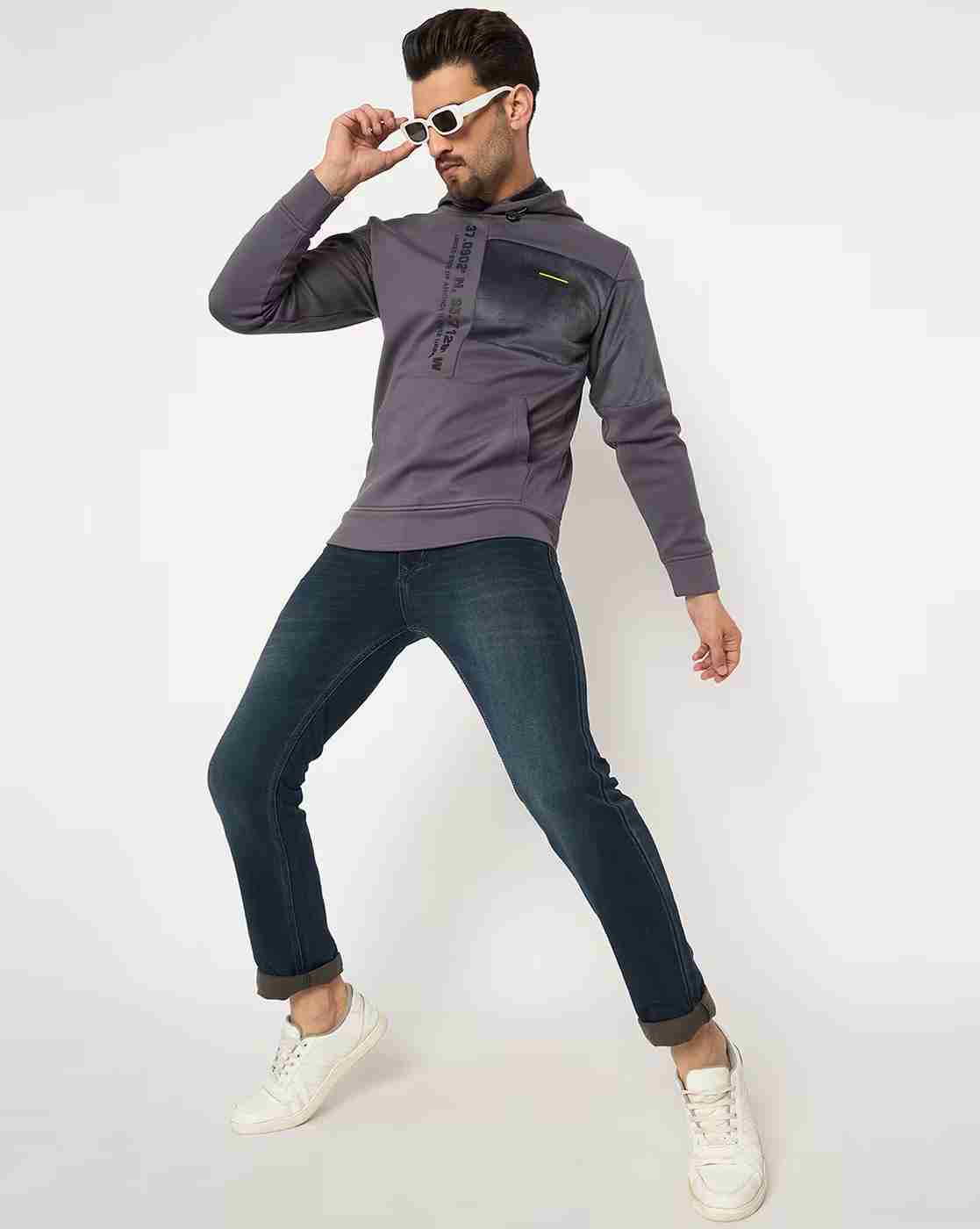 DUKE | Men Typographic Print Regular Fit Hoodie|5