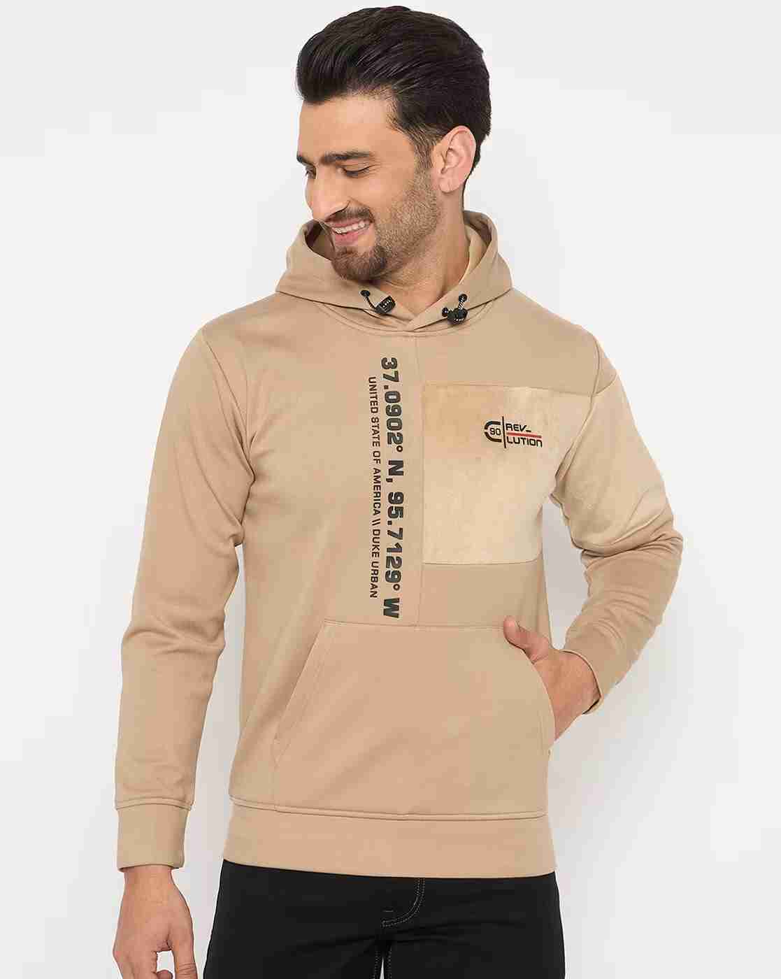 DUKE | Men Typographic Print Regular Fit Hoodie|0