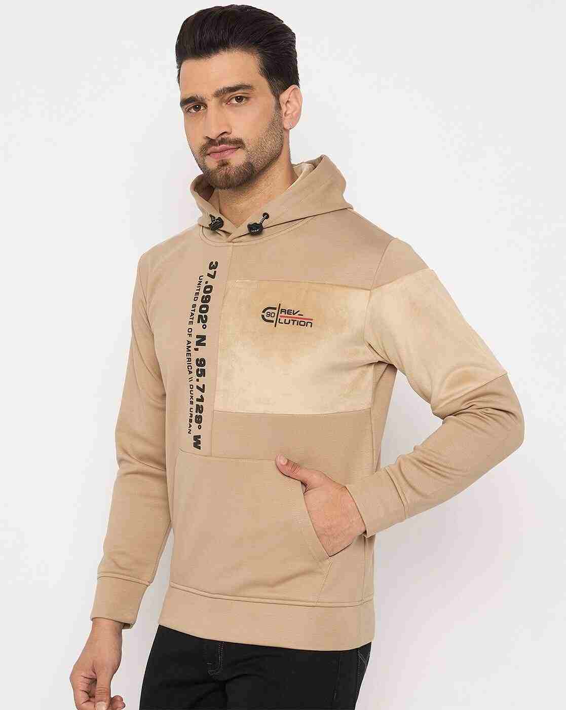 DUKE | Men Typographic Print Regular Fit Hoodie|1
