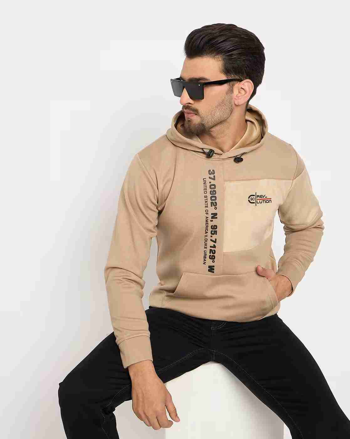 DUKE | Men Typographic Print Regular Fit Hoodie|4
