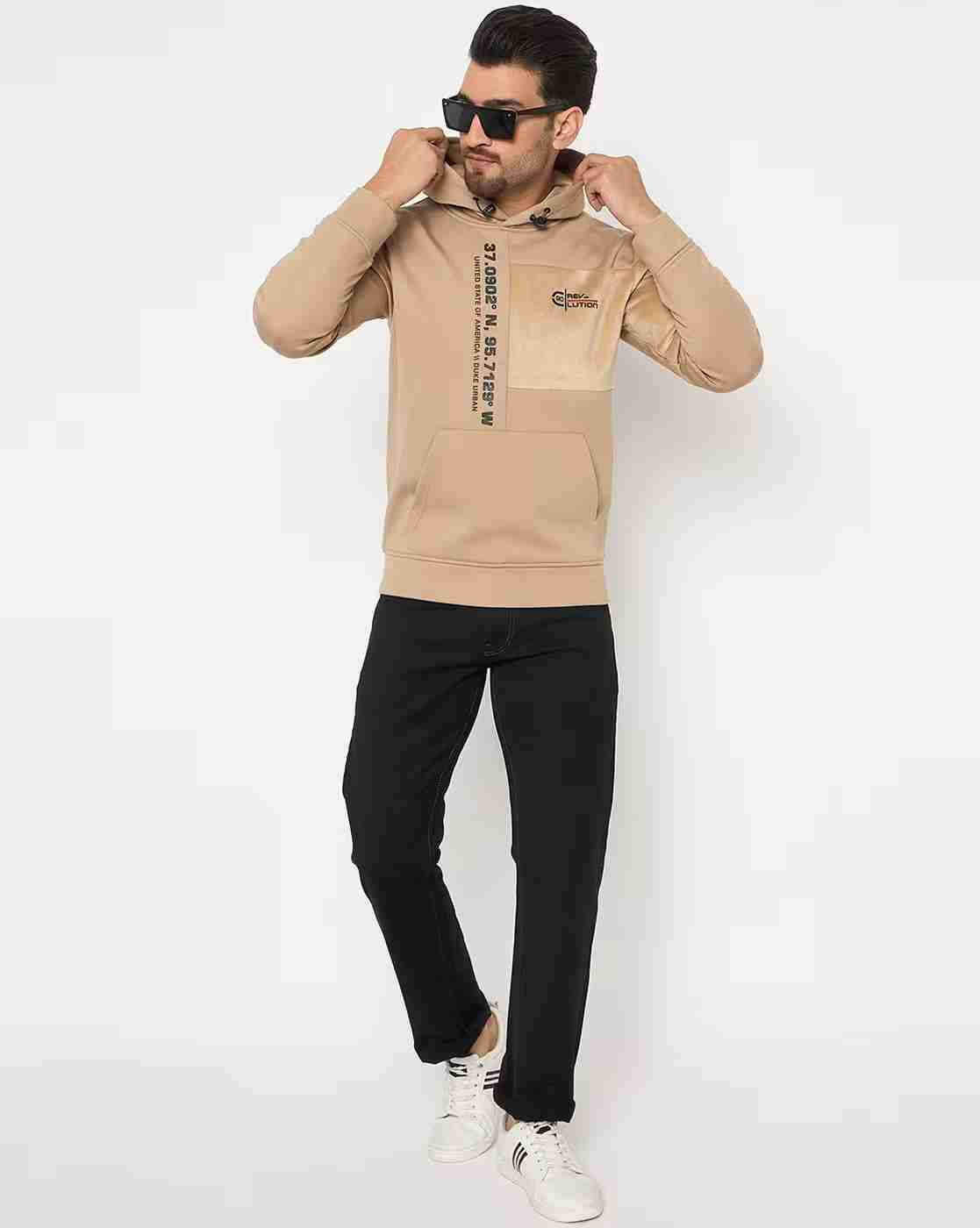 DUKE | Men Typographic Print Regular Fit Hoodie|5