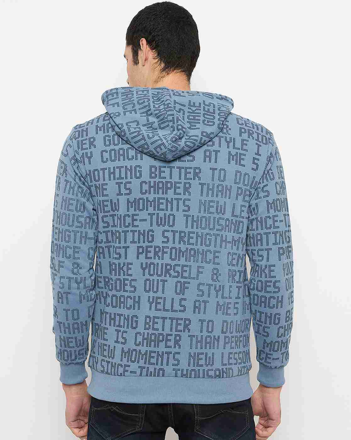 DUKE | Men Typographic Print Regular Fit Reversible Hoodie|4