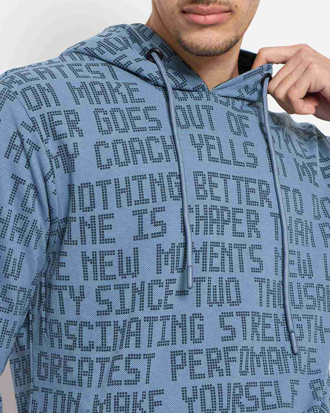 DUKE | Men Typographic Print Regular Fit Reversible Hoodie|7